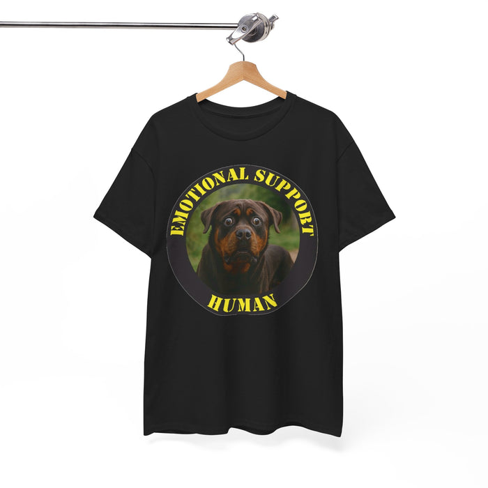 Emotional Support Human T-Shirt – Rottweiler Rescue Pet Lover Tee