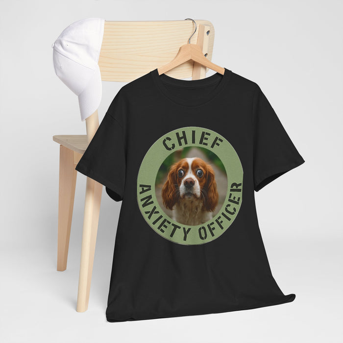 Chief Anxiety Officer T-Shirt — Funny Dog Graphic Tee for Pet Lovers