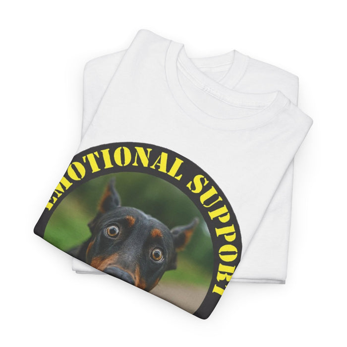 Emotional Support Human T‑Shirt — Doberman Pet Lover Tee