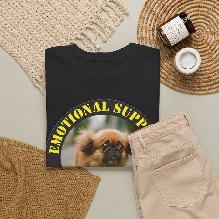 Emotional Support Human T‑Shirt — Cute Pekingese Dog Graphic Tee