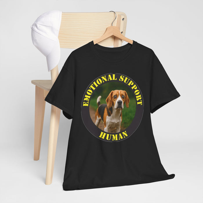 Emotional Support Human T-Shirt — Beagle Design