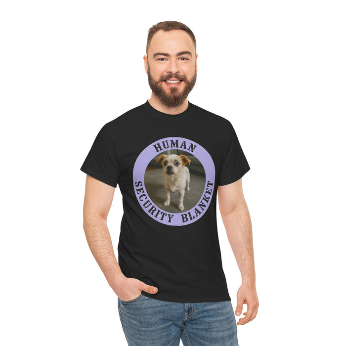 Human Security Blanket T-Shirt — Cute Dog Graphic Tee