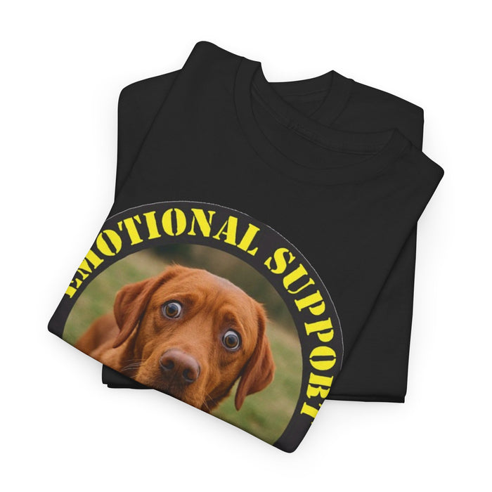 Emotional Support Human Tee – Funny Dog Photo Graphic T-Shirt
