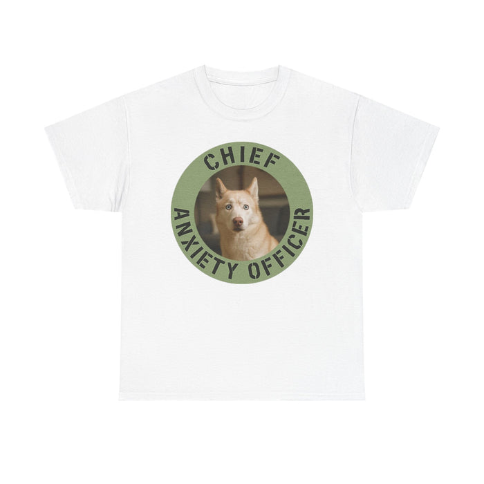 Chief Anxiety Officer Tee — Funny Dog Graphic T-Shirt