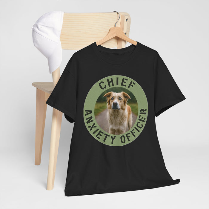Chief Anxiety Officer T-Shirt — Funny Dog Graphic Tee for Dog Lovers