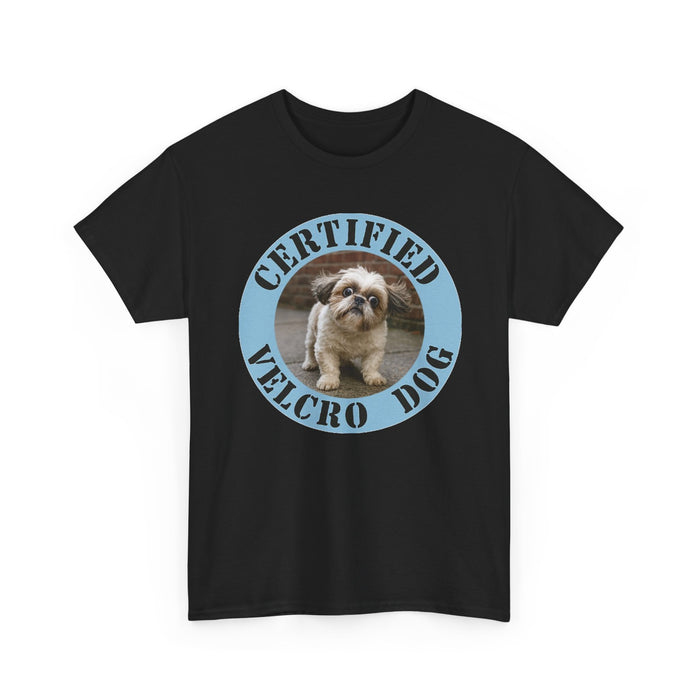 Certified Velcro Dog T‑Shirt — Funny Shih Tzu Pet Lover Tee