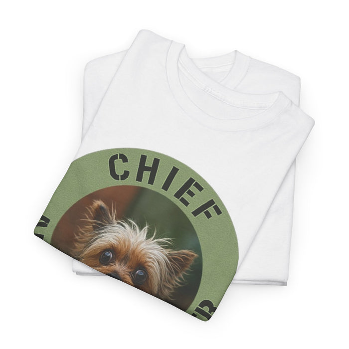 T-Shirt — Chief Anxiety Officer Funny Dog Tee (Yorkie)