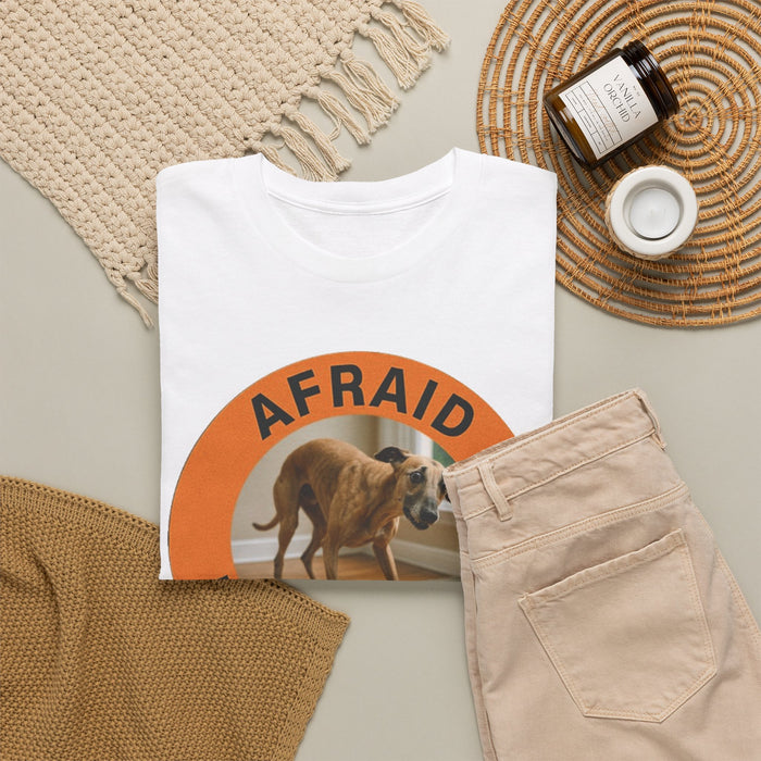 Afraid But Trying T-Shirt — Cute Anxious Dog Graphic Tee
