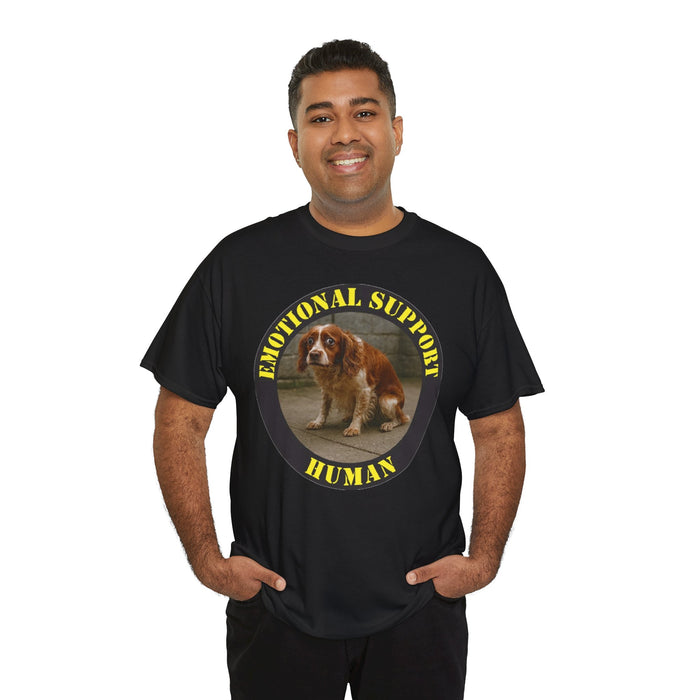 Emotional Support Human T‑Shirt — Cute Spaniel Pet Therapy Tee