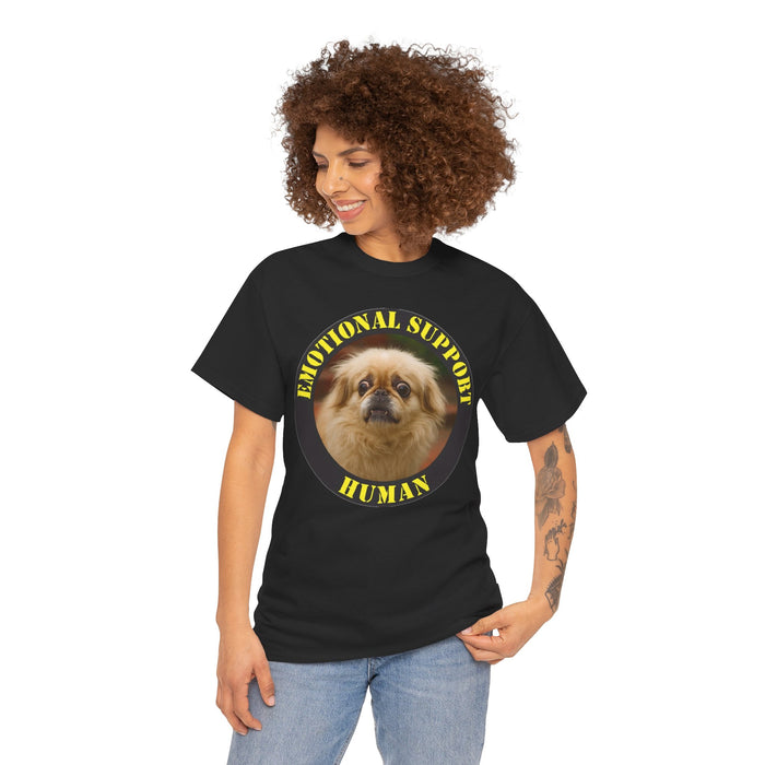 Emotional Support Human T-Shirt - Cute Pomeranian Rescue Pet Tee