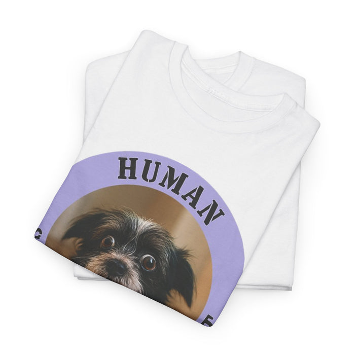 Human Security Blanket Dog Tee — Cute Rescue Pet T‑Shirt