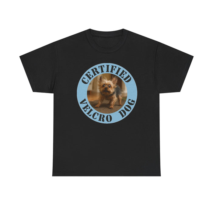 Certified Velcro Dog T-Shirt — Funny Puppy Badge Tee