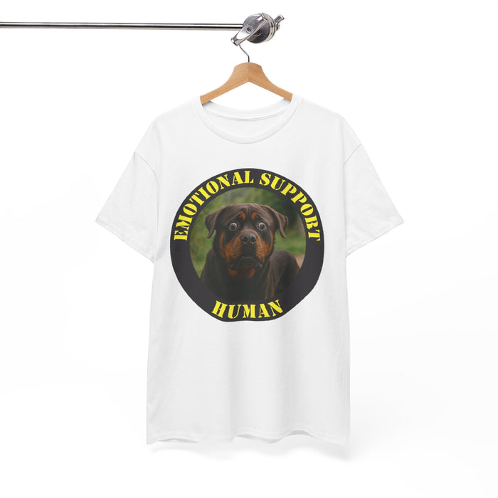 Emotional Support Human T-Shirt – Rottweiler Rescue Pet Lover Tee