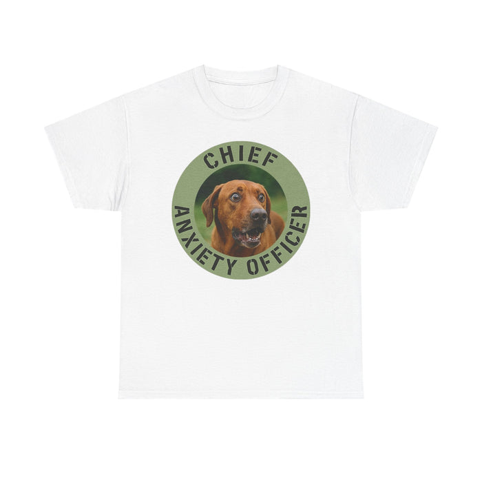 Chief Anxiety Officer Dog T‑Shirt — Funny Pet Lover Tee