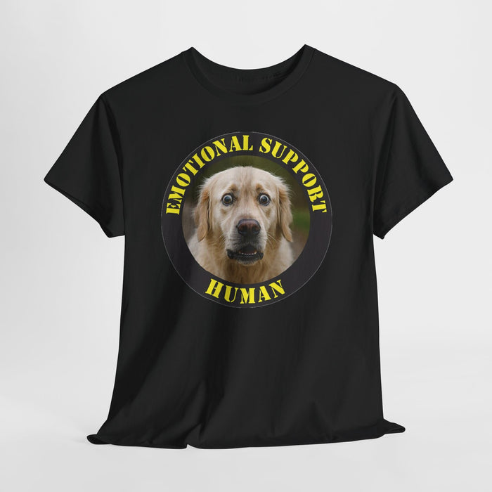 Emotional Support Human T-Shirt — Cute Golden Retriever Therapy Dog Tee