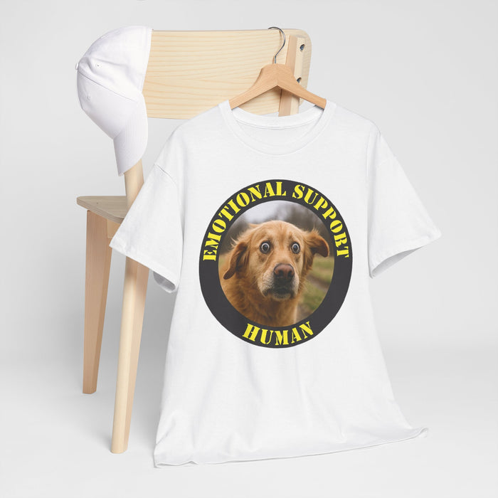 Emotional Support Human T‑Shirt — Cute Dog Photo Graphic Tee
