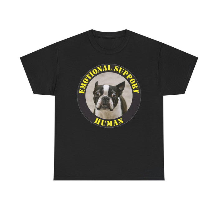 Emotional Support Human Tee — Funny Boston Terrier Pet Lover Shirt