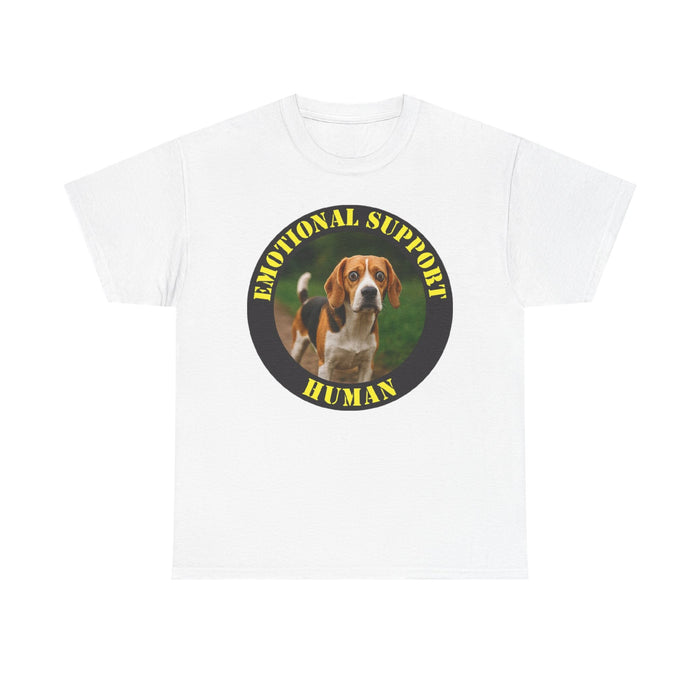 Emotional Support Human T‑Shirt — Beagle Design, Funny Pet Lover Tee