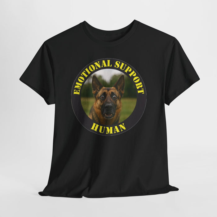 Emotional Support Human T-Shirt — German Shepherd Support Dog Tee
