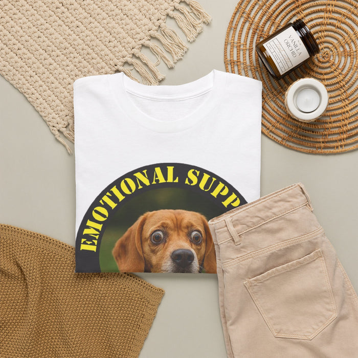 Emotional Support Human T-Shirt — Funny Dog Photo Tee for Pet Lovers