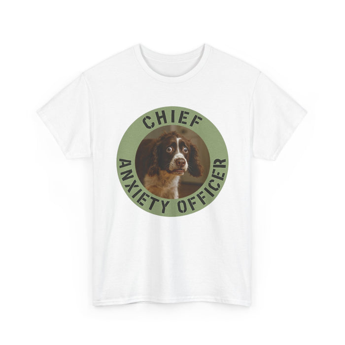 Chief Anxiety Officer Tee — Cute Dog Graphic T‑Shirt