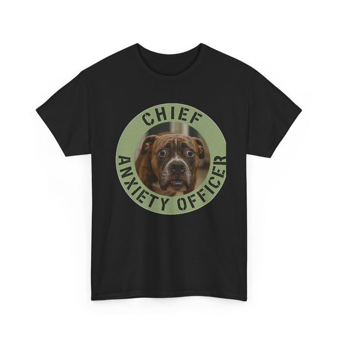 Chief Anxiety Officer Dog T-Shirt - Funny Pet Lover Tee