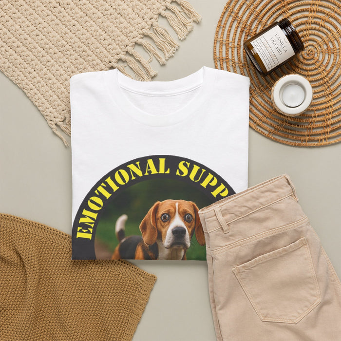 Emotional Support Human T-Shirt — Beagle Design