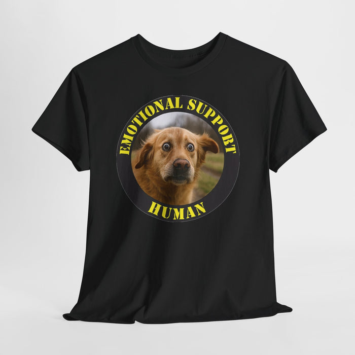 Emotional Support Human T‑Shirt — Cute Dog Photo Graphic Tee