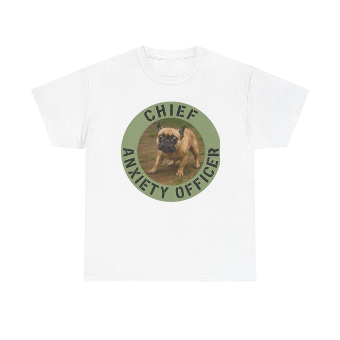 Chief Anxiety Officer T-Shirt — Funny Pug Dog Graphic Tee