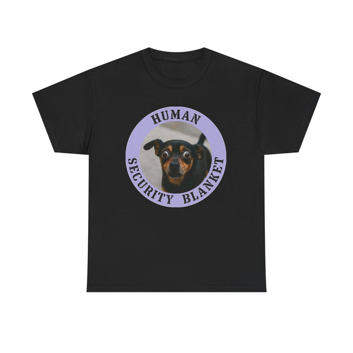 T-Shirt — "Human Security Blanket" Dog Face Graphic Tee