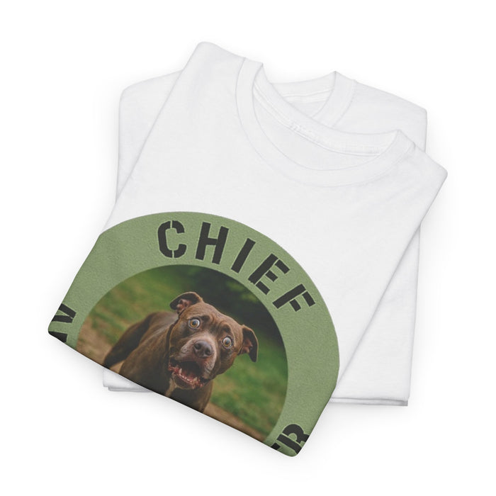 Dog Lover T-Shirt — "Chief Anxiety Officer" Graphic Tee with Funny Pup Design