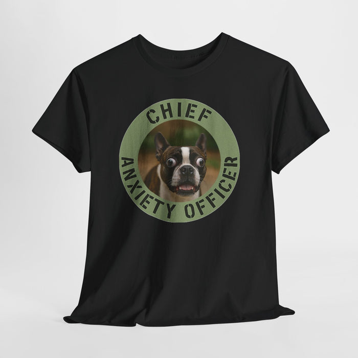 Chief Anxiety Officer Dog T-Shirt – Funny Pet Anxiety Tee
