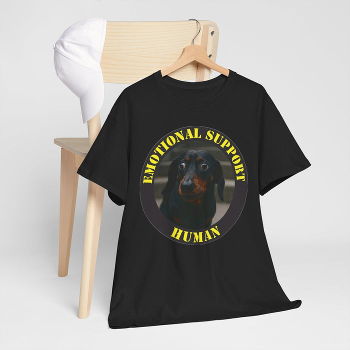 Emotional Support Human T-Shirt — Funny Dog Support Tee for Pet Lovers