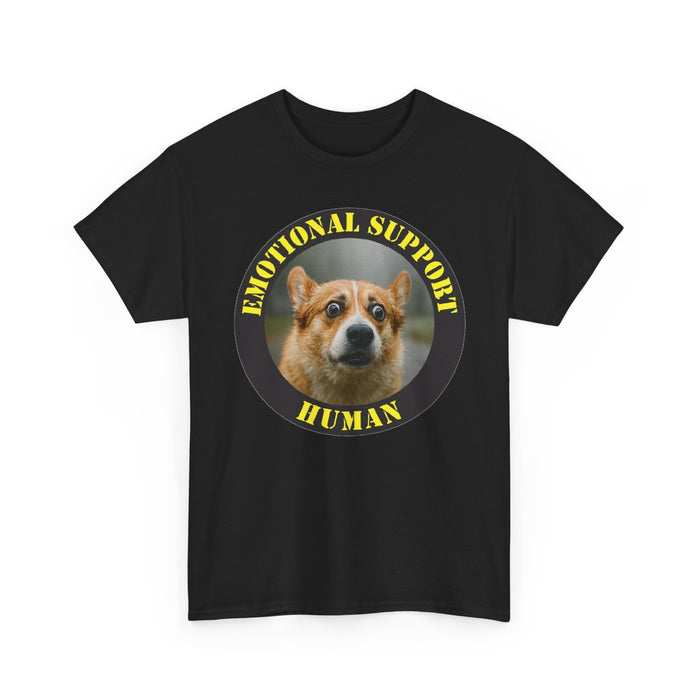 T-Shirt — "Emotional Support Human" Corgi Graphic Tee