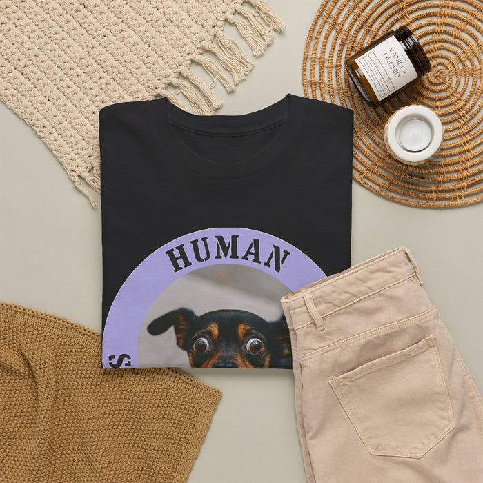 T-Shirt — "Human Security Blanket" Dog Face Graphic Tee