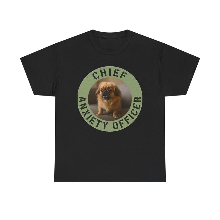 Chief Anxiety Officer Tee — Funny Pekingese Dog Graphic T-Shirt