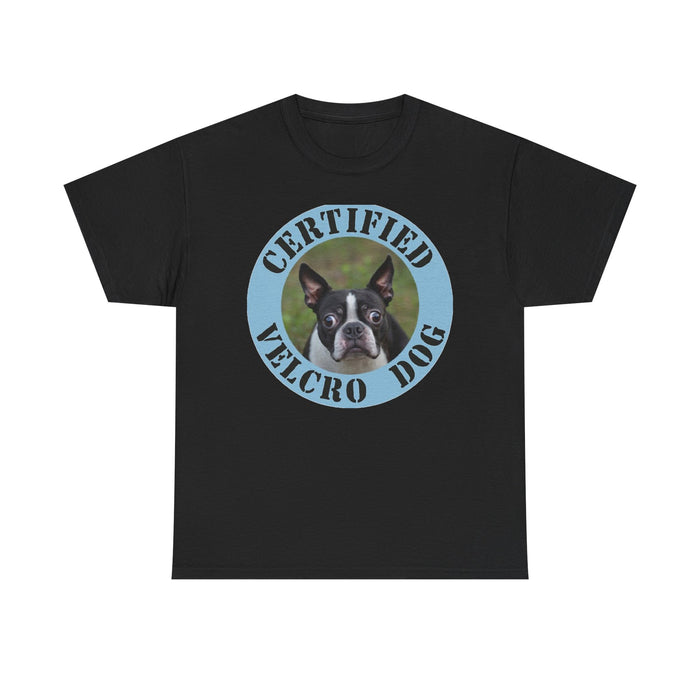 Certified Velcro Dog T-Shirt — Funny Boston Terrier Pet Tee