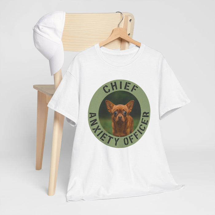 T‑Shirt — "Chief Anxiety Officer" Dog Graphic Tee