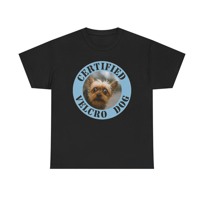 Certified Velcro Dog T‑Shirt — Funny Cute Yorkie Face Tee
