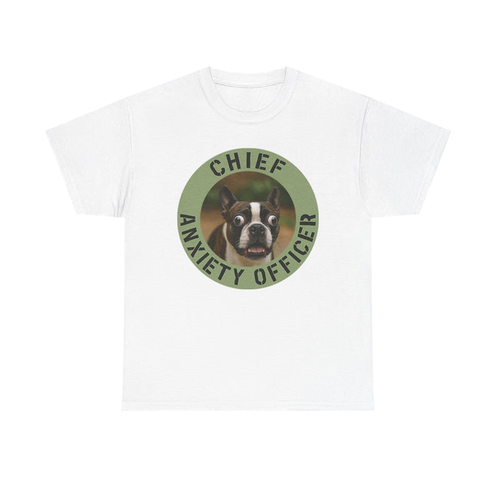 Chief Anxiety Officer Dog T-Shirt – Funny Pet Anxiety Tee