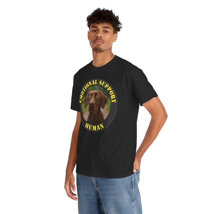 Emotional Support Human T-Shirt – Funny Dog Photo Tee for Pet Lovers