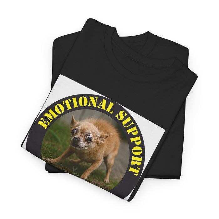 Emotional Support Human T‑Shirt — Funny Rescue Dog Badge Tee