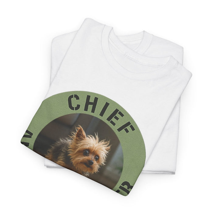 Chief Anxiety Officer T‑Shirt — Cute Yorkie Dog Graphic Tee