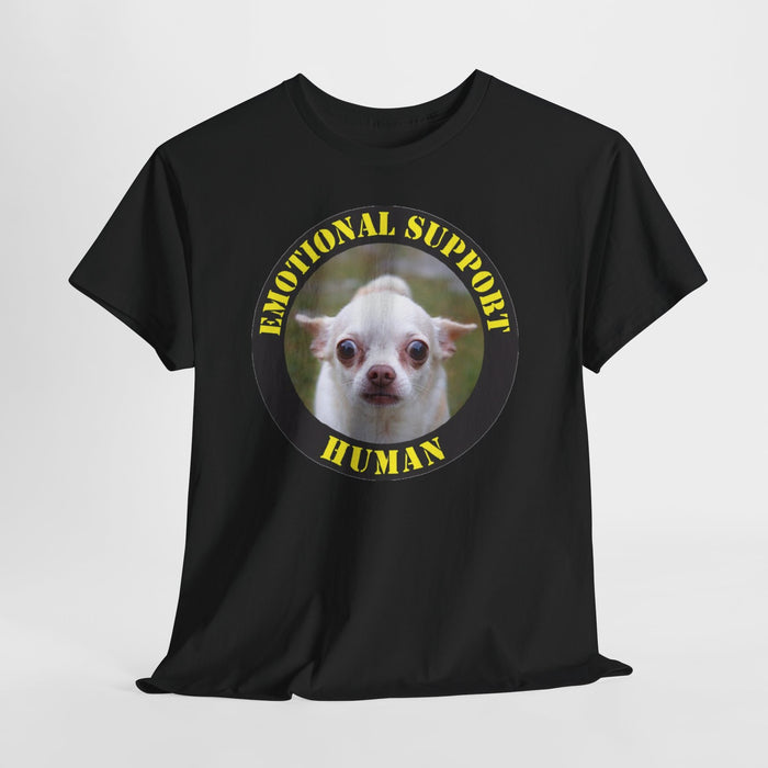 Emotional Support Human T‑Shirt — Cute Chihuahua Support Animal Tee