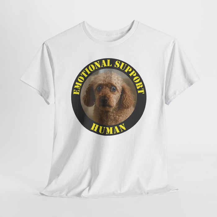 Emotional Support Human T‑Shirt — Cute Poodle Pet Lover Tee