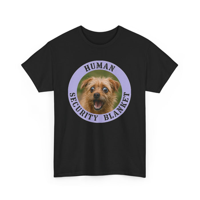Human Security Blanket T-Shirt — Cute Dog Graphic Tee