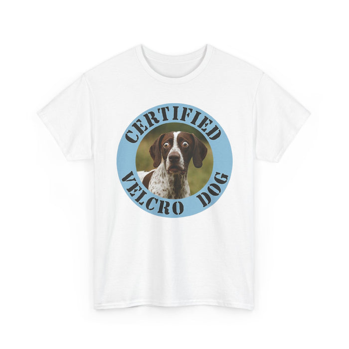 Pointer Certified Velcro Dog T‑Shirt – Funny Dog Owner Tee