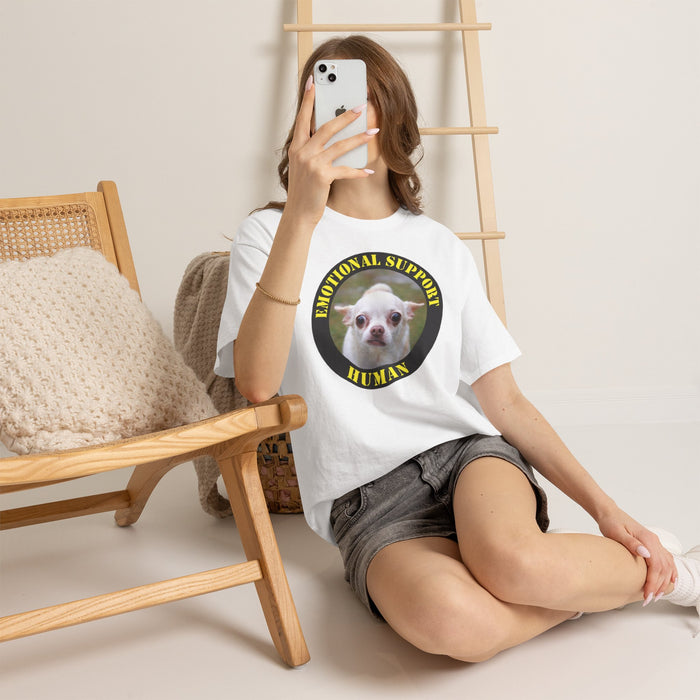 Emotional Support Human T‑Shirt — Cute Chihuahua Support Animal Tee