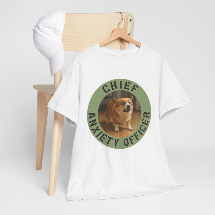 Chief Anxiety Officer T-Shirt – Funny Corgi Anxiety Tee