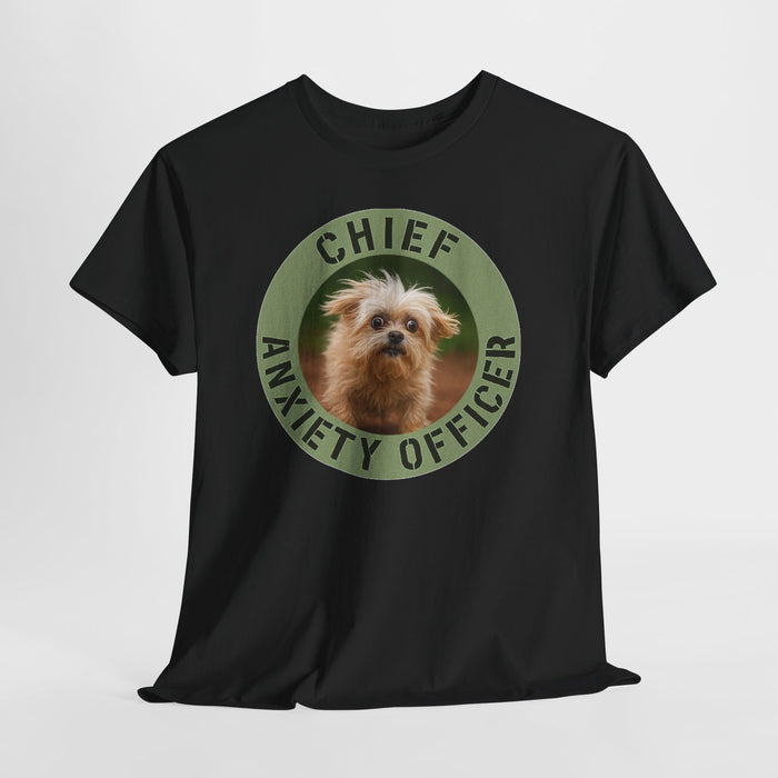 Chief Anxiety Officer T-Shirt — Cute Dog Graphic Tee